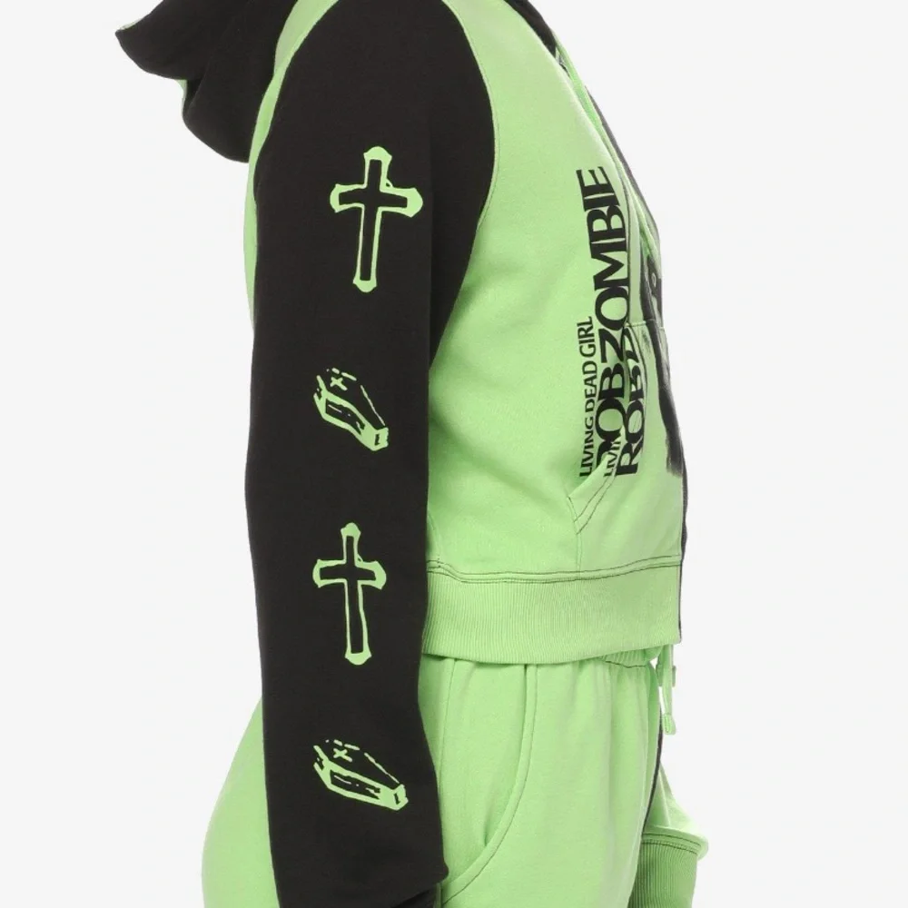 Rob Zombie Living‎ Dead Girl Crop Hoodie Hot Topic Music Metal